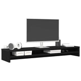 Monitor Stand Black Oak 100x24x13 cm Engineered Wood