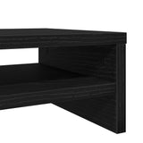 Monitor Stand Black Oak 100x24x13 cm Engineered Wood - Low Angle