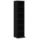 CD Cabinet Black Oak 21x20x88 cm Engineered Wood - Front View