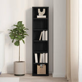 CD Cabinet Black Oak 21x20x88 cm Engineered Wood - Side View