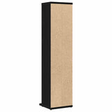 CD Cabinet Black Oak 21x20x88 cm Engineered Wood - Close-Up Angle