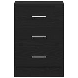 Bedside Cabinet Black Oak 38x35x55 cm Engineered Wood