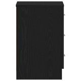 Bedside Cabinet Black Oak 38x35x55 cm Engineered Wood - Close-Up Angle