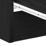 Bedside Cabinet Black Oak 38x35x55 cm Engineered Wood - Extra Image