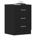Bedside Cabinet Black Oak 38x35x55 cm Engineered Wood