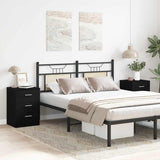 Bedside Cabinets 2 pcs Black Oak 38x35x55 cm Engineered Wood - Top-Down View