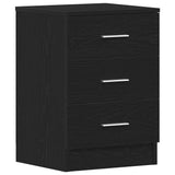 Bedside Cabinets 2 pcs Black Oak 38x35x55 cm Engineered Wood - 45-Degree Angle