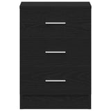Bedside Cabinets 2 pcs Black Oak 38x35x55 cm Engineered Wood