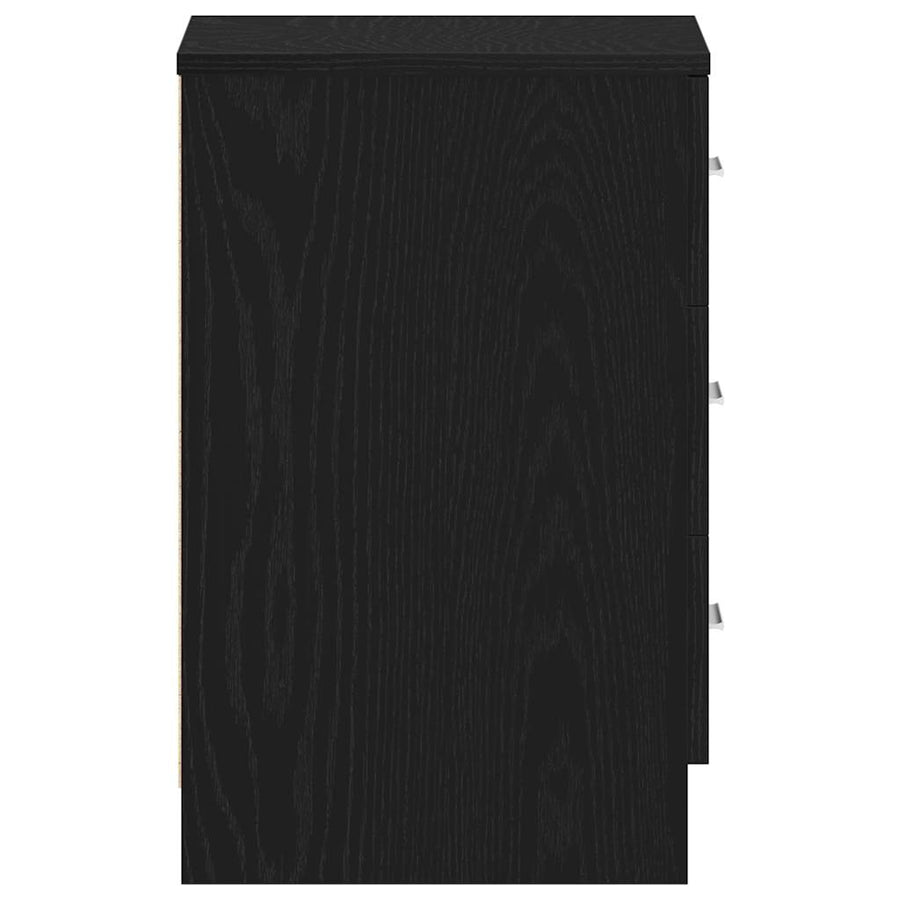 Bedside Cabinets 2 pcs Black Oak 38x35x55 cm Engineered Wood