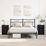 Bedside Cabinets 2 pcs Black Oak 38x35x55 cm Engineered Wood