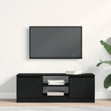 TV Cabinet Black Oak 102x30x36 cm Engineered Wood - Side View