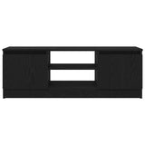 TV Cabinet Black Oak 102x30x36 cm Engineered Wood - Rear View