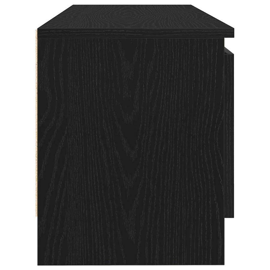 TV Cabinet Black Oak 102x30x36 cm Engineered Wood