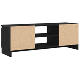 TV Cabinet Black Oak 102x30x36 cm Engineered Wood - Low Angle