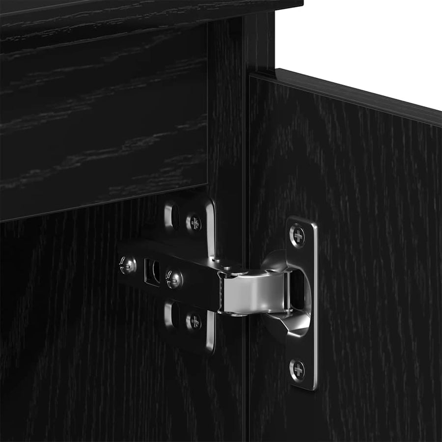 TV Cabinet Black Oak 102x30x36 cm Engineered Wood