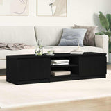 TV Cabinet Black Oak 140x40x36 cm Engineered Wood - Side View
