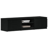 TV Cabinet Black Oak 140x40x36 cm Engineered Wood