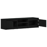 TV Cabinet Black Oak 140x40x36 cm Engineered Wood - 45-Degree Angle
