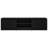 TV Cabinet Black Oak 140x40x36 cm Engineered Wood - Rear View