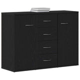 Sideboard Black Oak 88x30x64 cm Engineered Wood