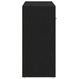 Sideboard Black Oak 88x30x64 cm Engineered Wood - Close-Up Angle