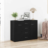 Sideboard Black Oak 88x30x64 cm Engineered Wood
