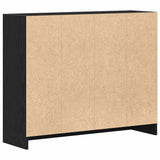 Sideboard Black Oak 91x28x75 cm Engineered Wood - Low Angle