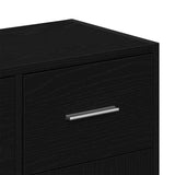 Sideboard Black Oak 91x28x75 cm Engineered Wood - Extra Image