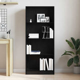 Bookshelf Black Oak 60 x 24 x 143 cm Engineered Wood - Top-Down View