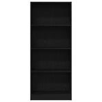 Bookshelf 60 x 24 x 143 cm Engineered Wood Black Oak