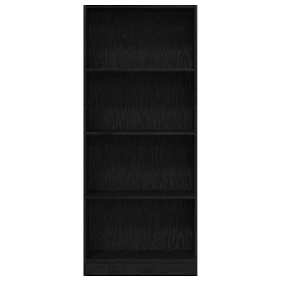 Bookshelf 60 x 24 x 143 cm Engineered Wood Black Oak