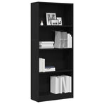 Bookshelf 60 x 24 x 143 cm Engineered Wood Black Oak