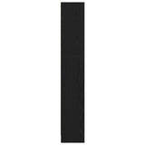 Bookshelf Black Oak 60 x 24 x 143 cm Engineered Wood - Close-Up Angle
