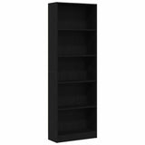 Bookcase Black oak 60 x 24 x 176 cm Engineered wood - Front View