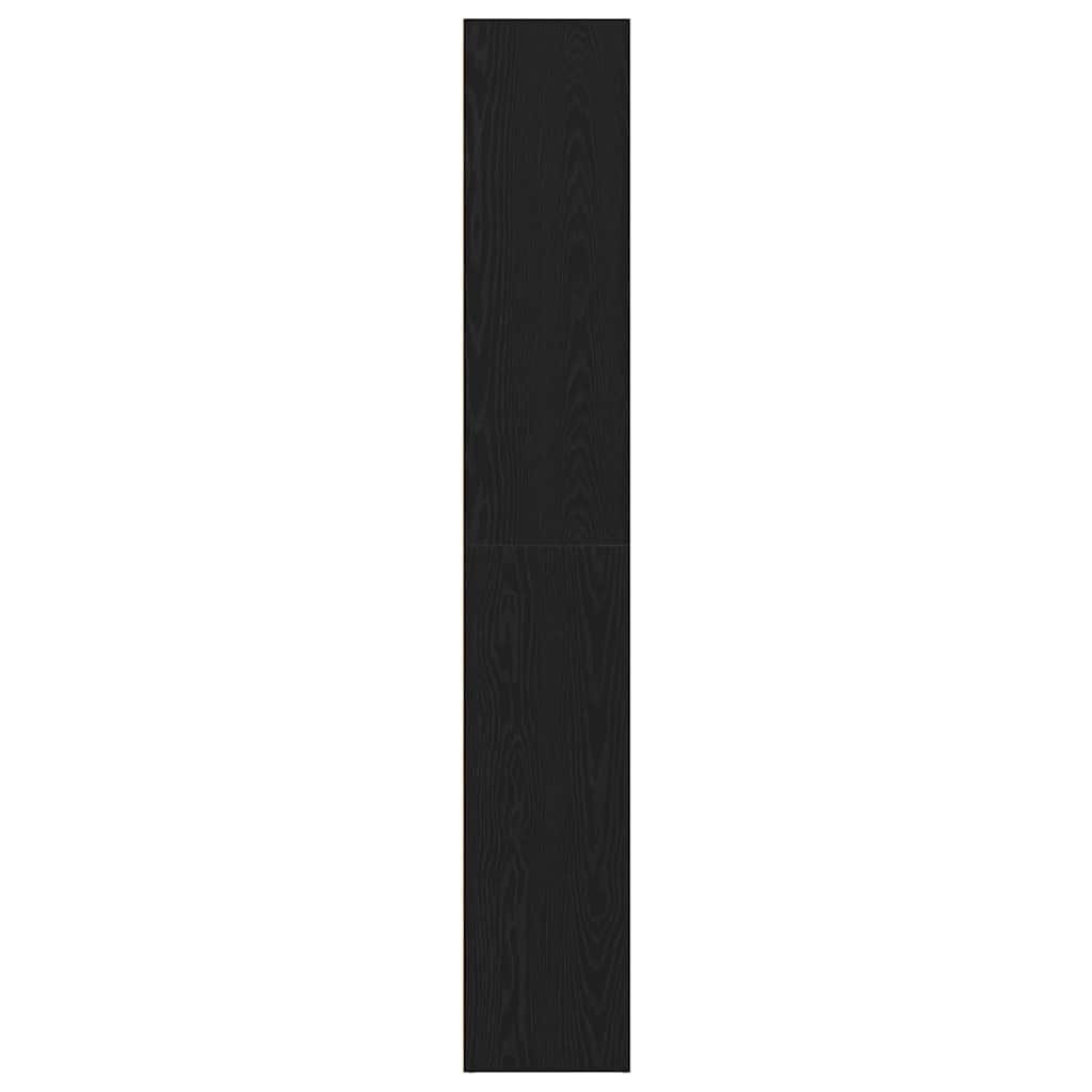 Book Cabinet Black Oak 40x30x189 cm Engineered Wood