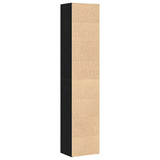 Book Cabinet Black Oak 40x30x189 cm Engineered Wood - Close-Up Angle