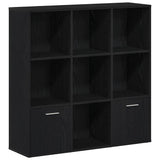 Book Cabinet Black Oak 98x29x97.5 cm Engineered Wood