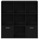 Book Cabinet Black Oak 98x29x97.5 cm Engineered Wood