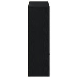 Book Cabinet Black Oak 98x29x97.5 cm Engineered Wood
