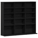 CD Cabinet Black Oak 100x23x89.5 cm Engineered Wood