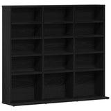 CD Cabinet Black Oak 100x23x89.5 cm Engineered Wood - Front View