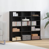 CD Cabinet Black Oak 100x23x89.5 cm Engineered Wood - Side View