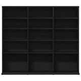 CD Cabinet Black Oak 100x23x89.5 cm Engineered Wood