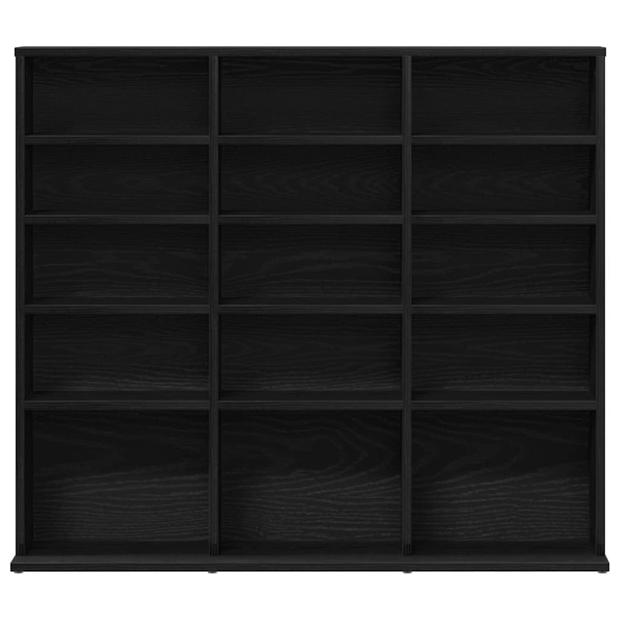 CD Cabinet Black Oak 100x23x89.5 cm Engineered Wood