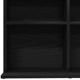 CD Cabinet Black Oak 100x23x89.5 cm Engineered Wood - Close-Up Angle