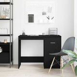 Desk with Storage Black Oak 100 x 50 x 76 cm Engineered Wood