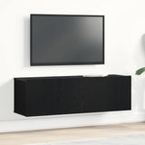 TV Cabinets Black oak 100 x 30 x 30 cm Engineered Wood