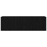 TV Cabinets Black oak 100 x 30 x 30 cm Engineered Wood - Close-Up Angle