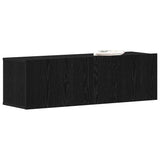 TV Cabinets Black oak 100 x 30 x 30 cm Engineered Wood - Side View
