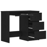 Desk Black Oak 90x45x76 cm Engineered Wood - 45-Degree Angle